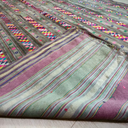 Antique Bhutanese Kira Tapestry (4 Brocaded Patterns)