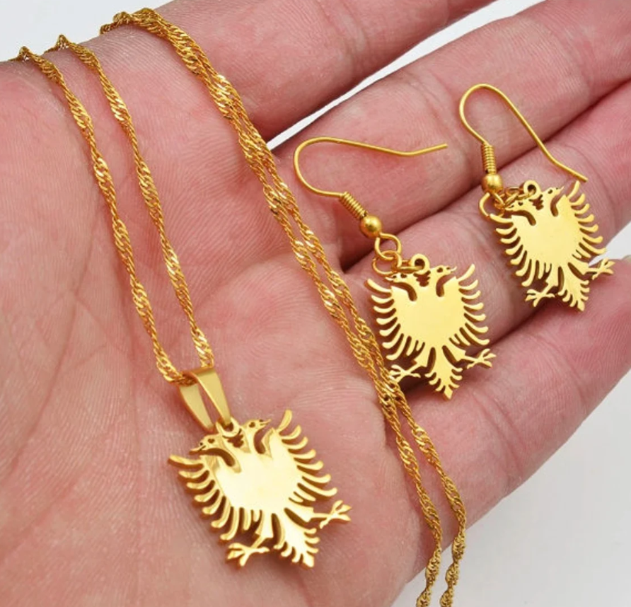 Albanian Filigree Jewelry (Handmade Necklace and Albanian Earrings)
